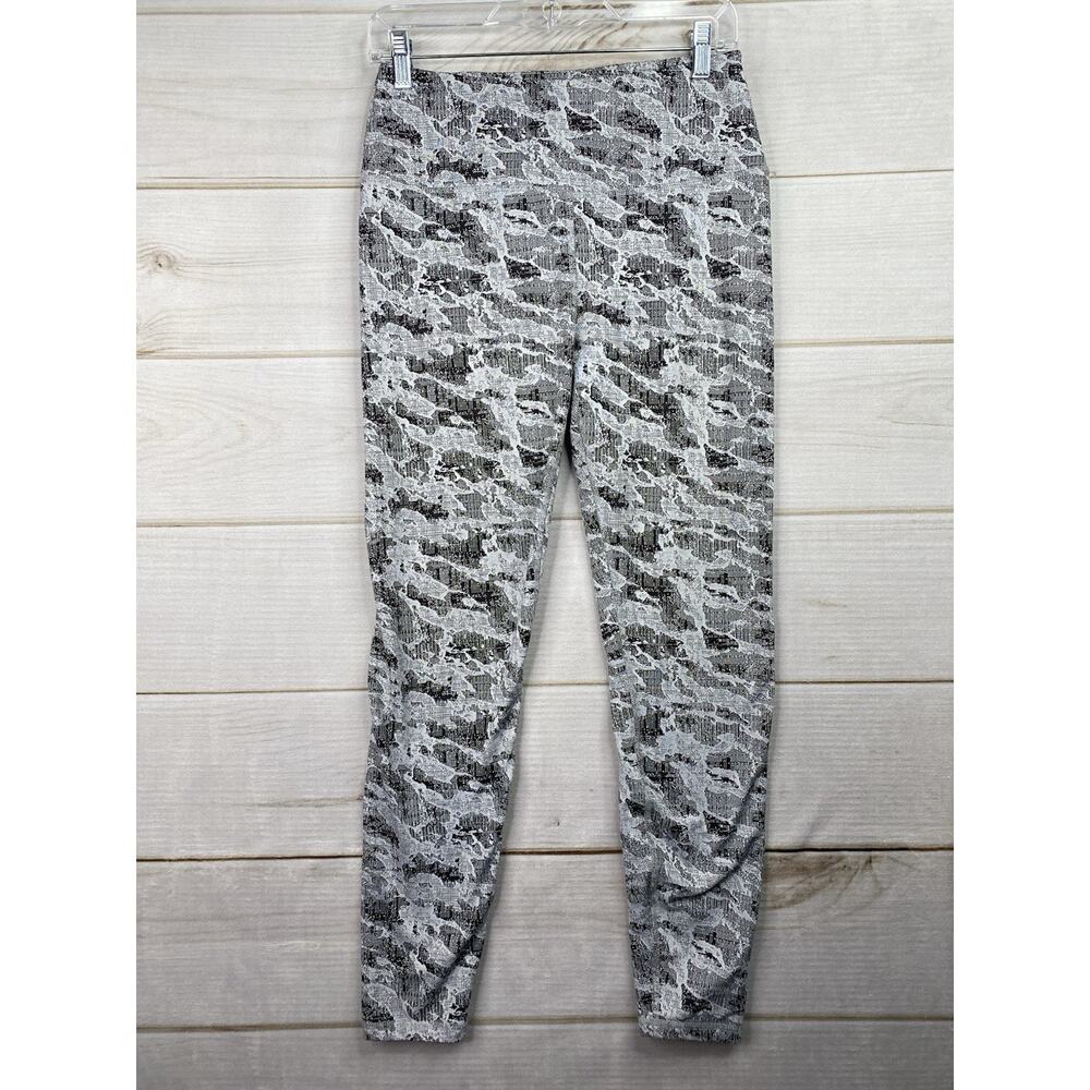 Spyder Active Leggings Womens M Black Digital Camo Abstract Athletic Yoga Run